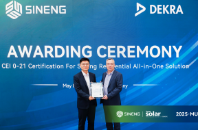 Sineng Electric Secures CEI 0-21 Certification for Residential All-in-One Solution